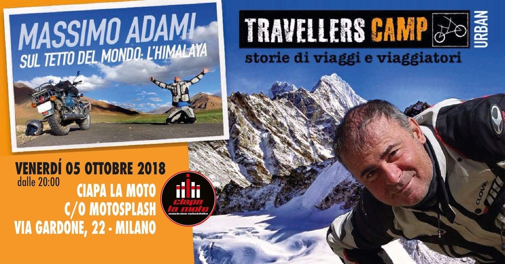Massimo Adami e l'Himalaya venerdì da Ciapa la Moto