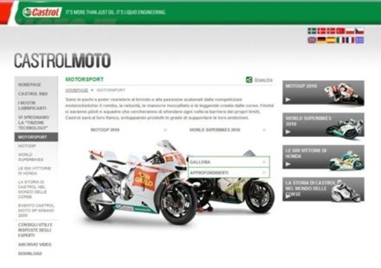Online su Castrolmoto.it la nuova sezione Motorsport Online su Castrolmoto.it la nuova sezione Motorsport