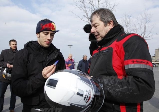 Andrea Dovizioso e l'Honda SH300i Andrea Dovizioso e l'Honda SH300i