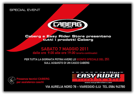 Sabato 7 maggio Caberg Day da Easy Rider a Viareggio Sabato 7 maggio Caberg Day da Easy Rider a Viareggio