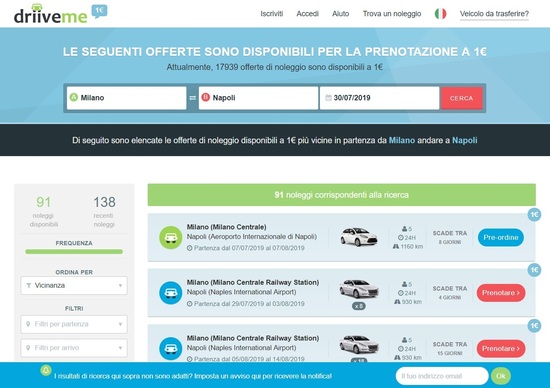 Driiveme: noleggiare un’auto a 1 euro si può Driiveme: noleggiare un’auto a 1 euro si può