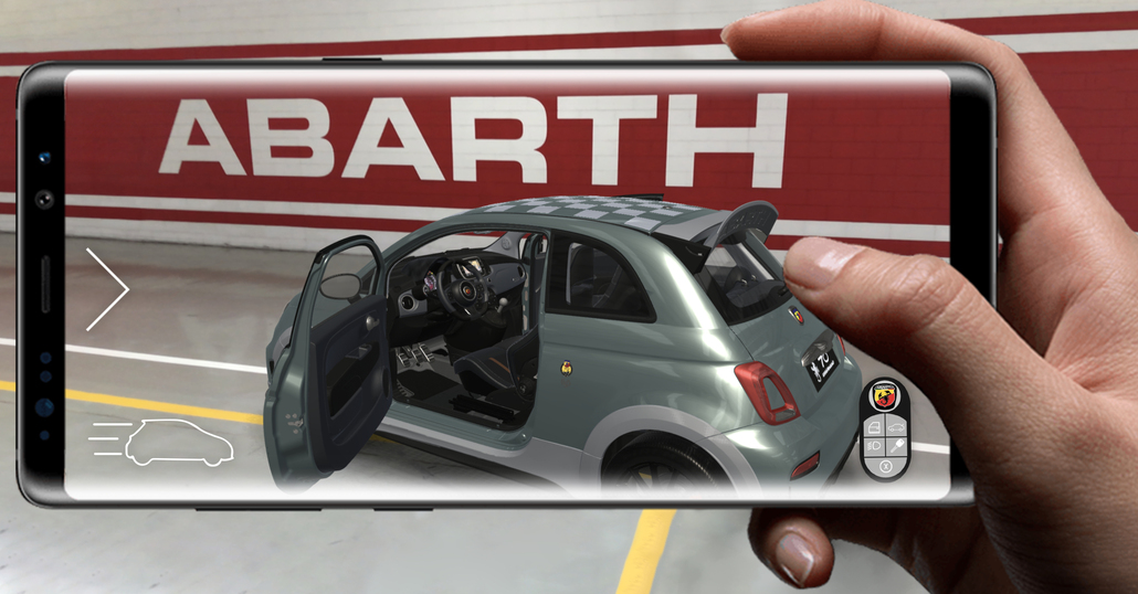 Abarth 695 70° Anniversario: ammiratela con la realtà aumentata
