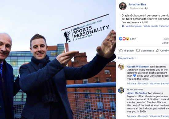 Jonathan Rea, sportivo dell'anno Jonathan Rea, sportivo dell'anno