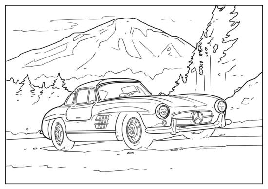 Mercedes, i bozzetti da scaricare e colorare Mercedes, i bozzetti da scaricare e colorare