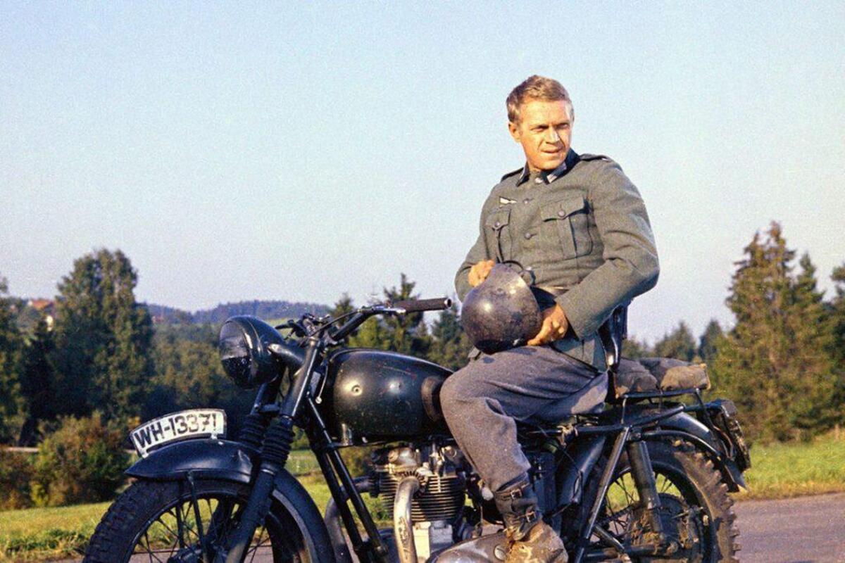 Motos et cinéma. Steve-mcqueen