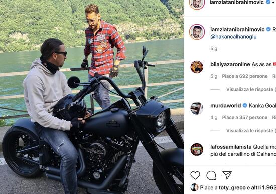 In moto con la sua Harley: il giro di Zlatan Ibrahimovic sul lago di Como In moto con la sua Harley: il giro di Zlatan Ibrahimovic sul lago di Como