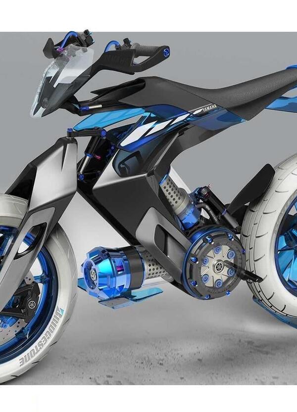 Yamaha XT 500 2025. Concept con motore ad acqua