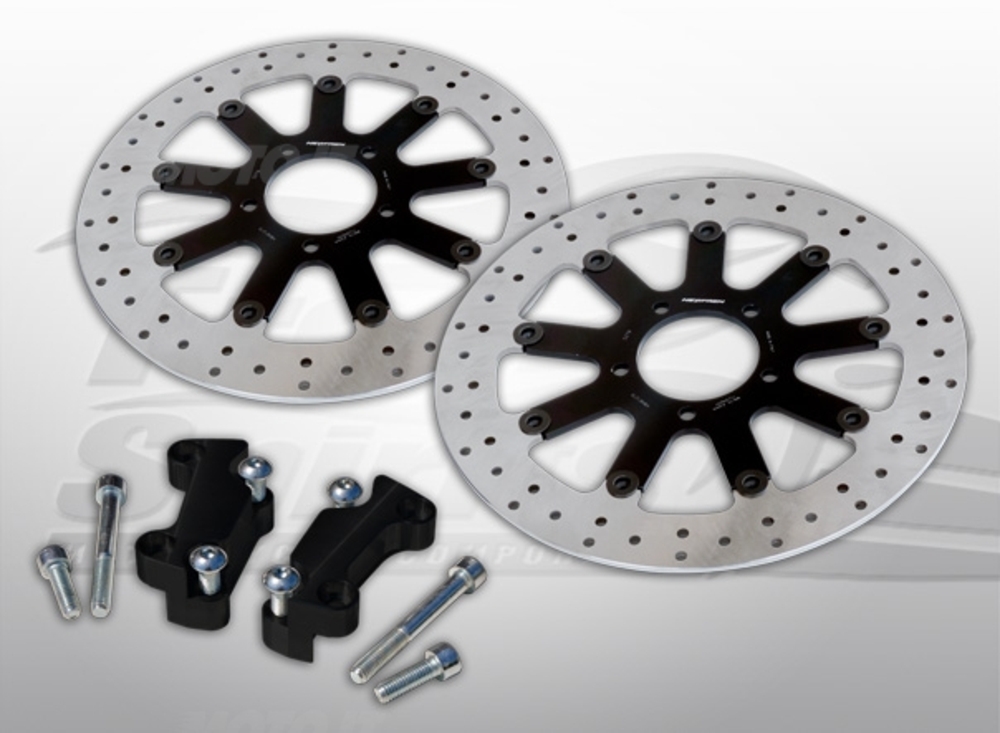 Coppia Di Dischi Freno Anteriori LEGENDBRAKE HARLEY DAVIDSON DYNA LOW Rider 1340 Custom Sport Police 1991 1999