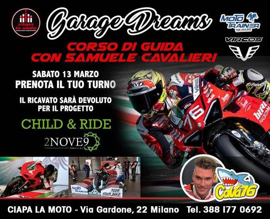 Ciapa la Moto: torna Garage Dreams per Child & Ride Ciapa la Moto: torna Garage Dreams per Child & Ride