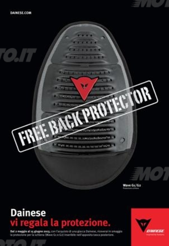 Campagna per la sicurezza Dainese vi regala la protezione Campagna per la sicurezza Dainese vi regala la protezione