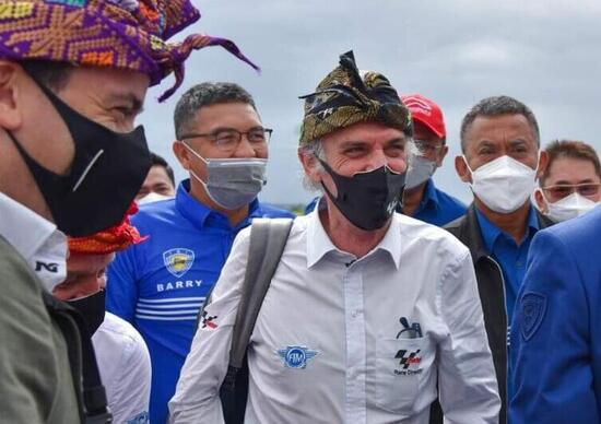 Franco Uncini e Loris Capirossi in Indonesia per un sopralluogo al cantiere del Mandalika Circuit Franco Uncini e Loris Capirossi in Indonesia per un sopralluogo al cantiere del Mandalika Circuit