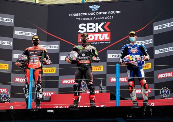SBK 2021. GP d'Olanda: Jonathan Rea vince Gara1 ad Assen SBK 2021. GP d'Olanda: Jonathan Rea vince Gara1 ad Assen