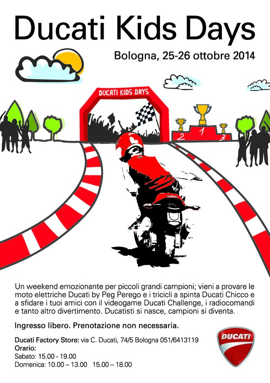 Ducati Kids Days, 25 e 26 ottobre a Borgo Panigale Ducati Kids Days, 25 e 26 ottobre a Borgo Panigale