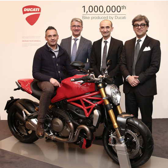 Consegnata la milionesima Ducati, una Monster 1200S Consegnata la milionesima Ducati, una Monster 1200S