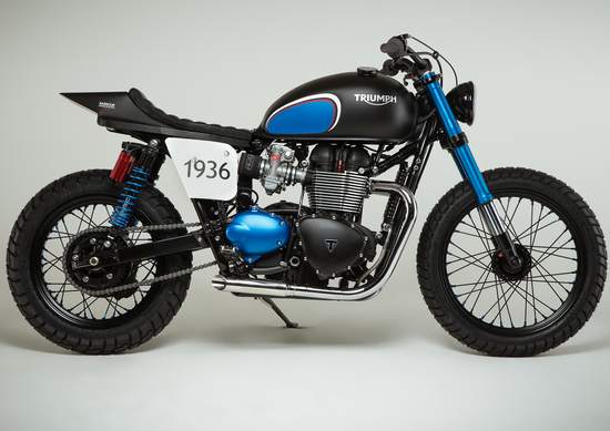 Triumph Bonneville Street Tracker: al London Bike Shed con Barbour Triumph Bonneville Street Tracker: al London Bike Shed con Barbour