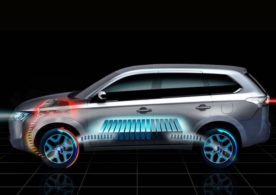 Mitsubishi Outlander Plug-In Hybrid EV: il primo teaser Mitsubishi Outlander Plug-In Hybrid EV: il primo teaser