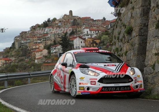 CIR 2014. 56° Rally Sanremo, Basso (BRC Ford R5) al comando nel Day 1 CIR 2014. 56° Rally Sanremo, Basso (BRC Ford R5) al comando nel Day 1