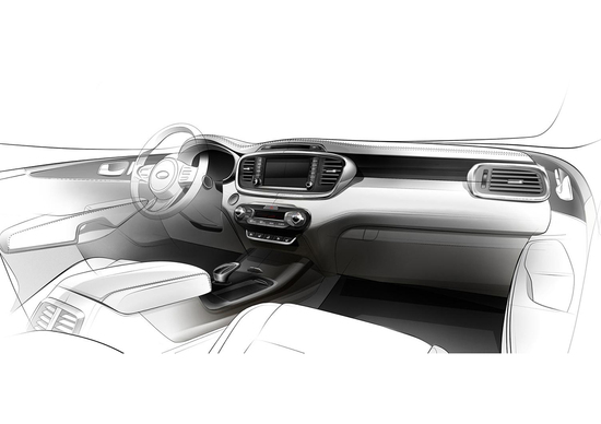 Nuova Kia Sorento: prima immagine degli interni Nuova Kia Sorento: prima immagine degli interni